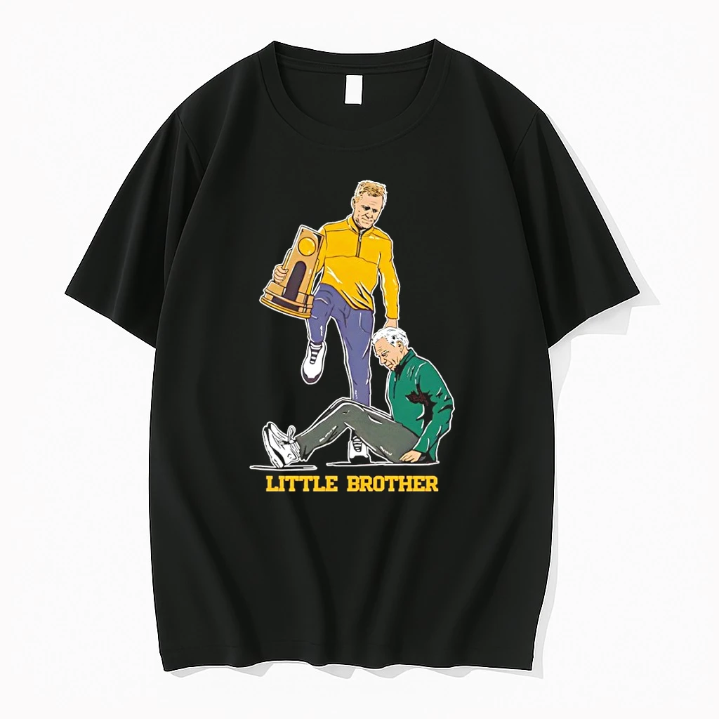 Dusty May Coach Step Over Little Brother Michigan Wolverines Basketball Winner Ncaa Champions 2026 Shirts