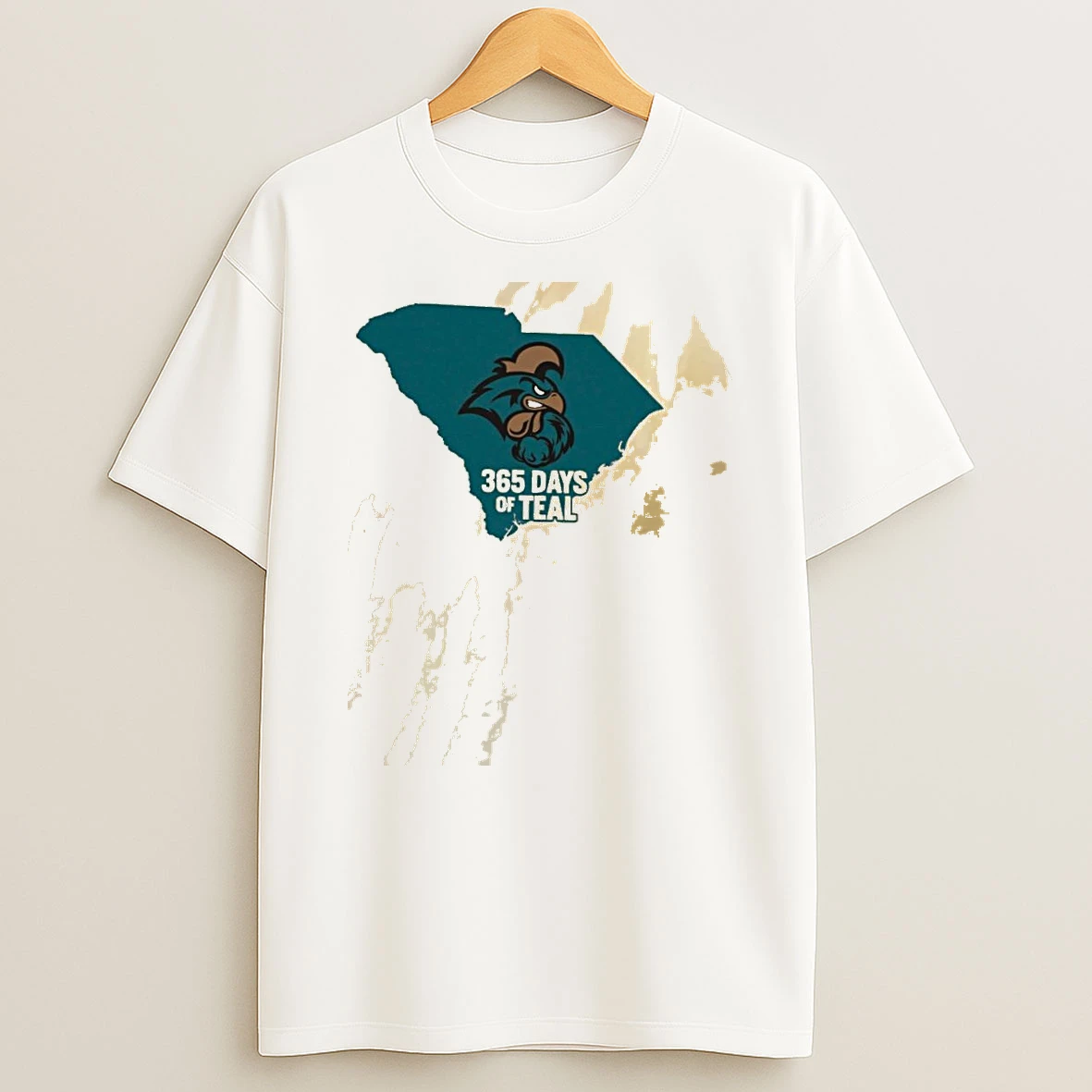 E0l4vcgs Coastal Carolina Chanticleers 365 Days Of Teal Shirts