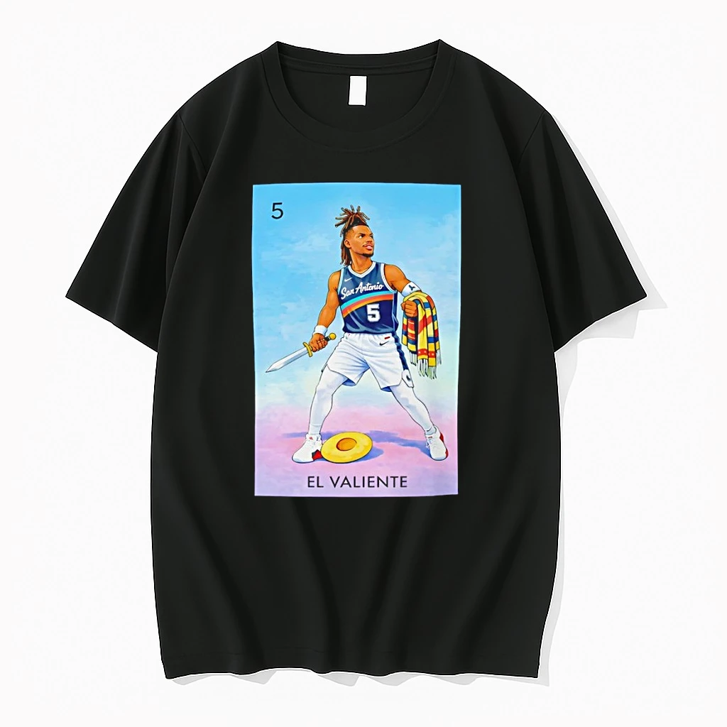 El Valiente Stephon Castle San Antonio Spurs Basketball Heart Basketball Card Shirts