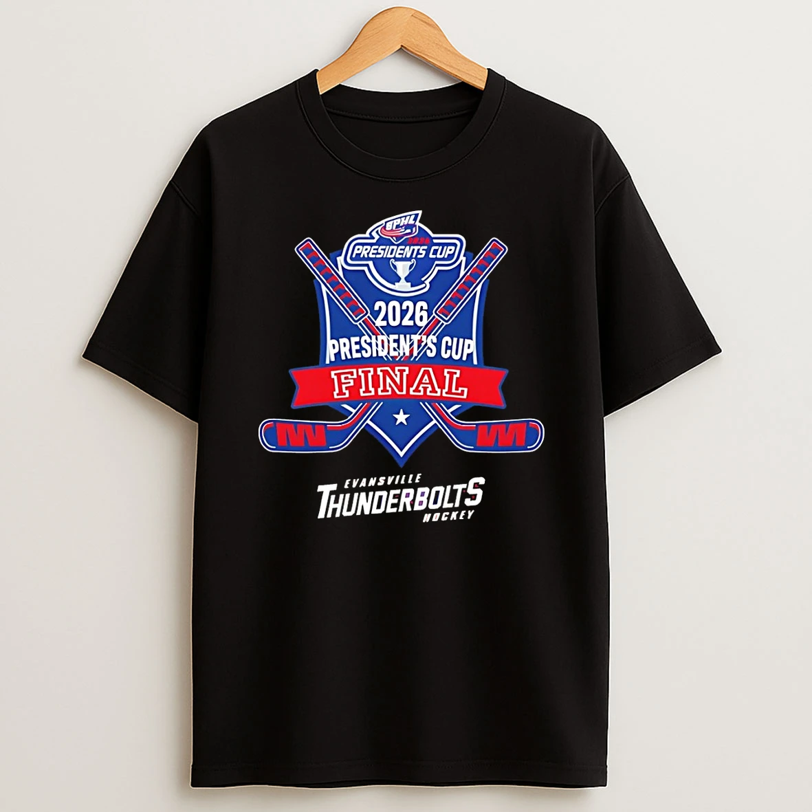 Evansville Thunderbolts Hockey Presidents Cup Final 2026 Shirts