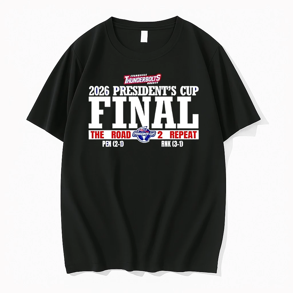 Evansville Thunderbolts Hockey Presidents Cup The Road 2 Repeat 2026 Shirts
