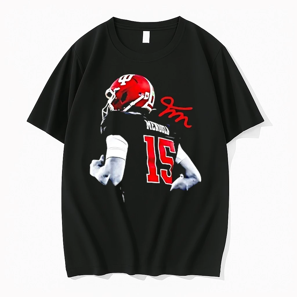 Fernando Mendoza 15 Indiana Hoosiers Football Signature Shirts