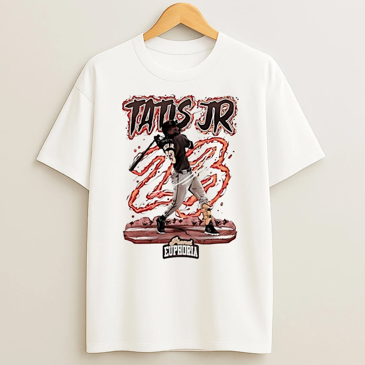 Fernando Tatis Jr San Diego Padres Mlb Number 23 Fire Batting Euphoria Shirts