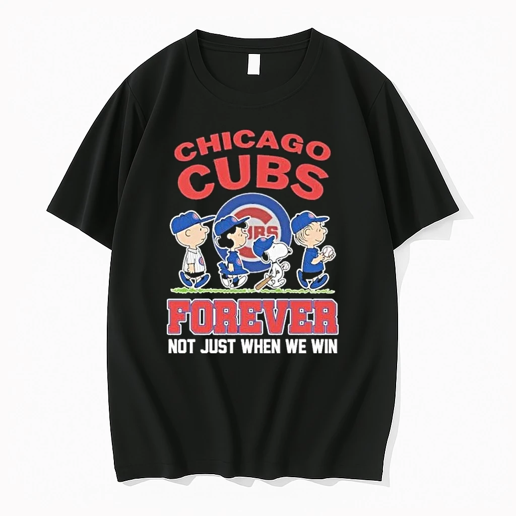 Forever The Peanuts Characters X Chicago Cubs Baseball Shirts
