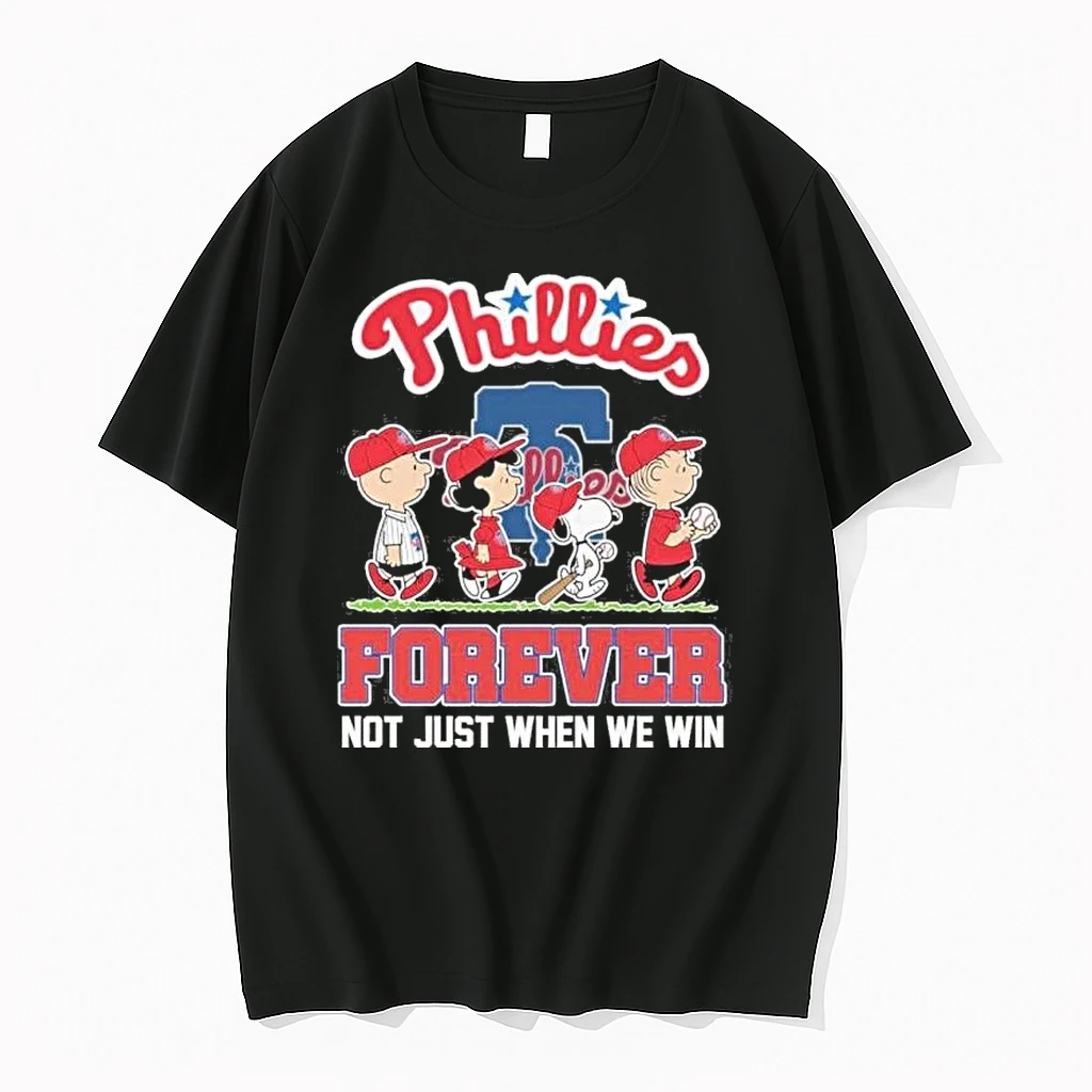 Forever The Peanuts Characters X Philadelphia Phillies Baseball Shirts