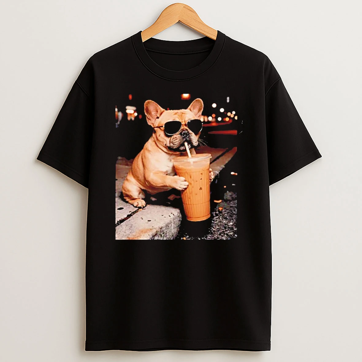 French Bulldog Iced Coffee Meme Shirts
