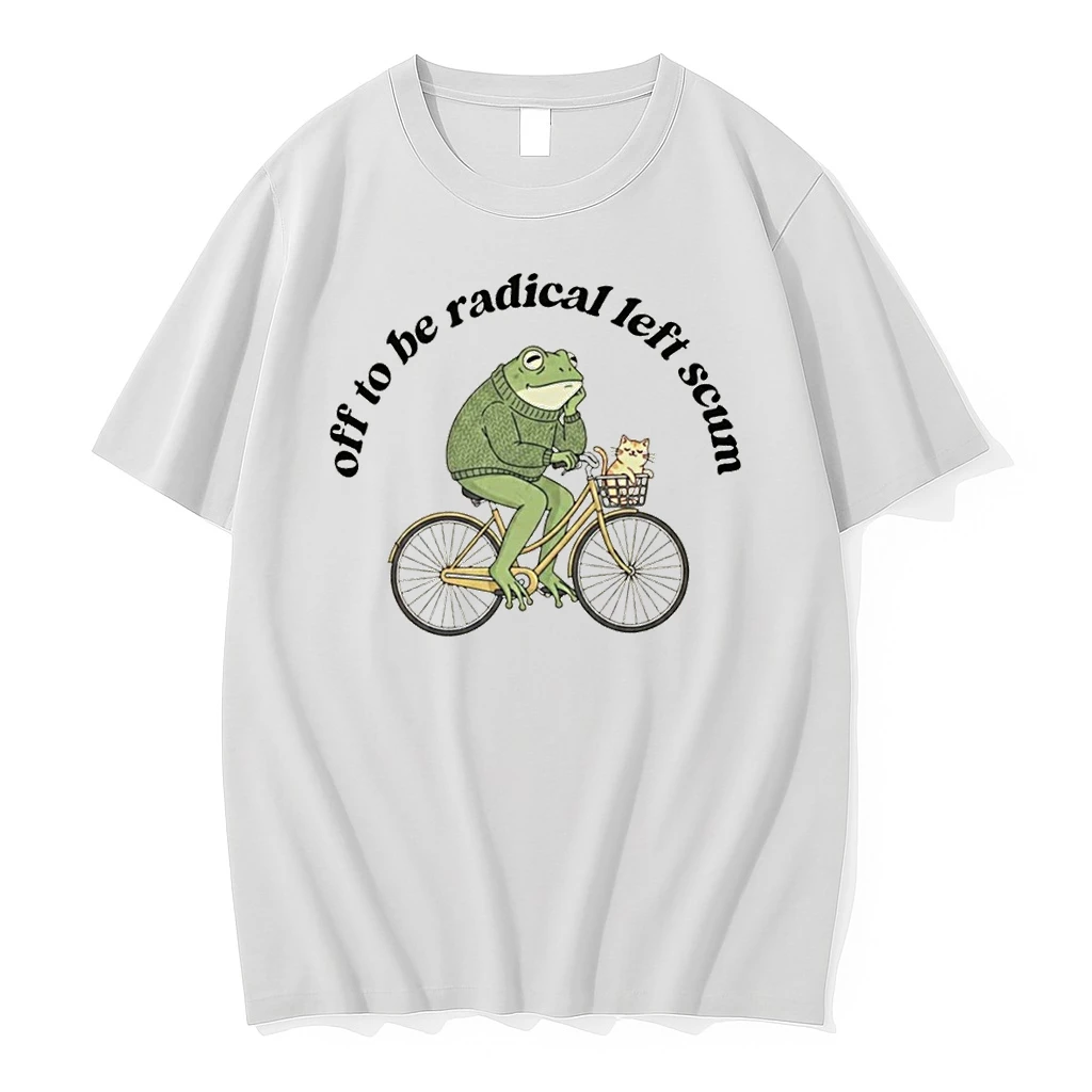 Frog And Cat On Bicycle Resistance Off To Be Radical Left Scum Shirts