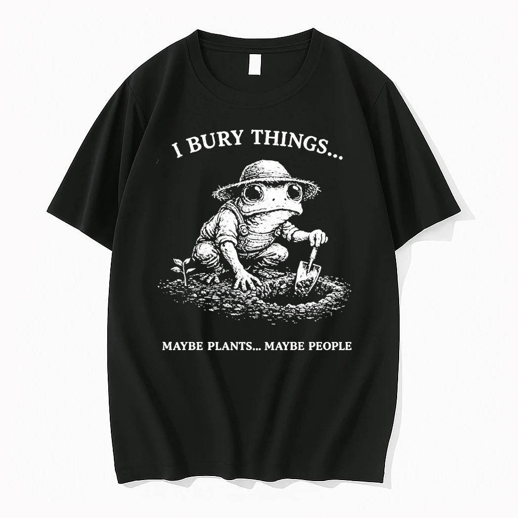Frog Farmer I Bury Things Maybe Plants Maybe People Vintage Shirts