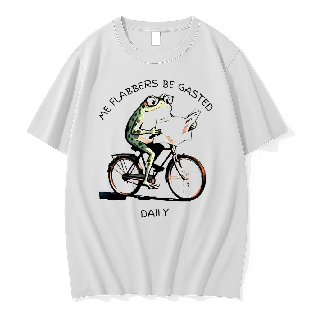 Frog Riding A Bicycle Me Flabbers Be Gasted Daily Vintage Shirts