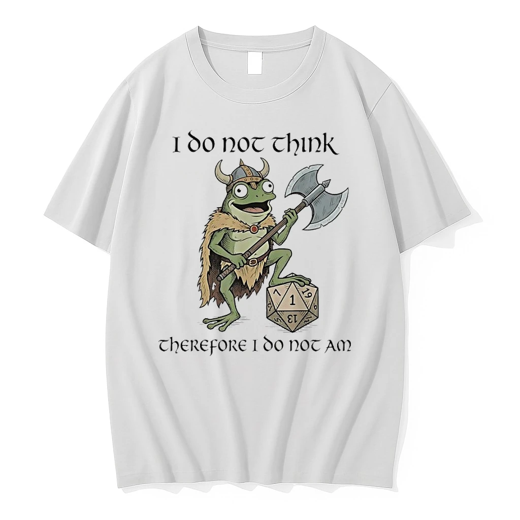Frog Viking Gamer I Do Not Think Therefore I Do Not Am Shirts