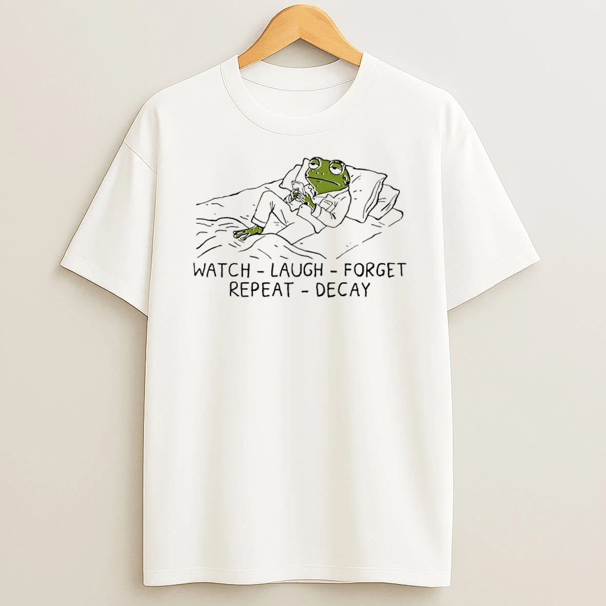 Frog Watch Laugh Forget Repeat Decay Shirts