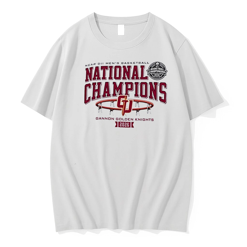 Gannon Golden Knights 2026 Ncaa Dii Mens Basketball National Champions Shirts