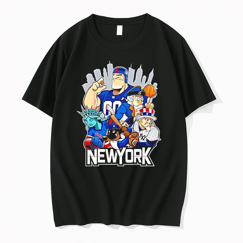 Giants Yankees Rangers Dodgers And Mets New York City Skyline Mascot Shirts
