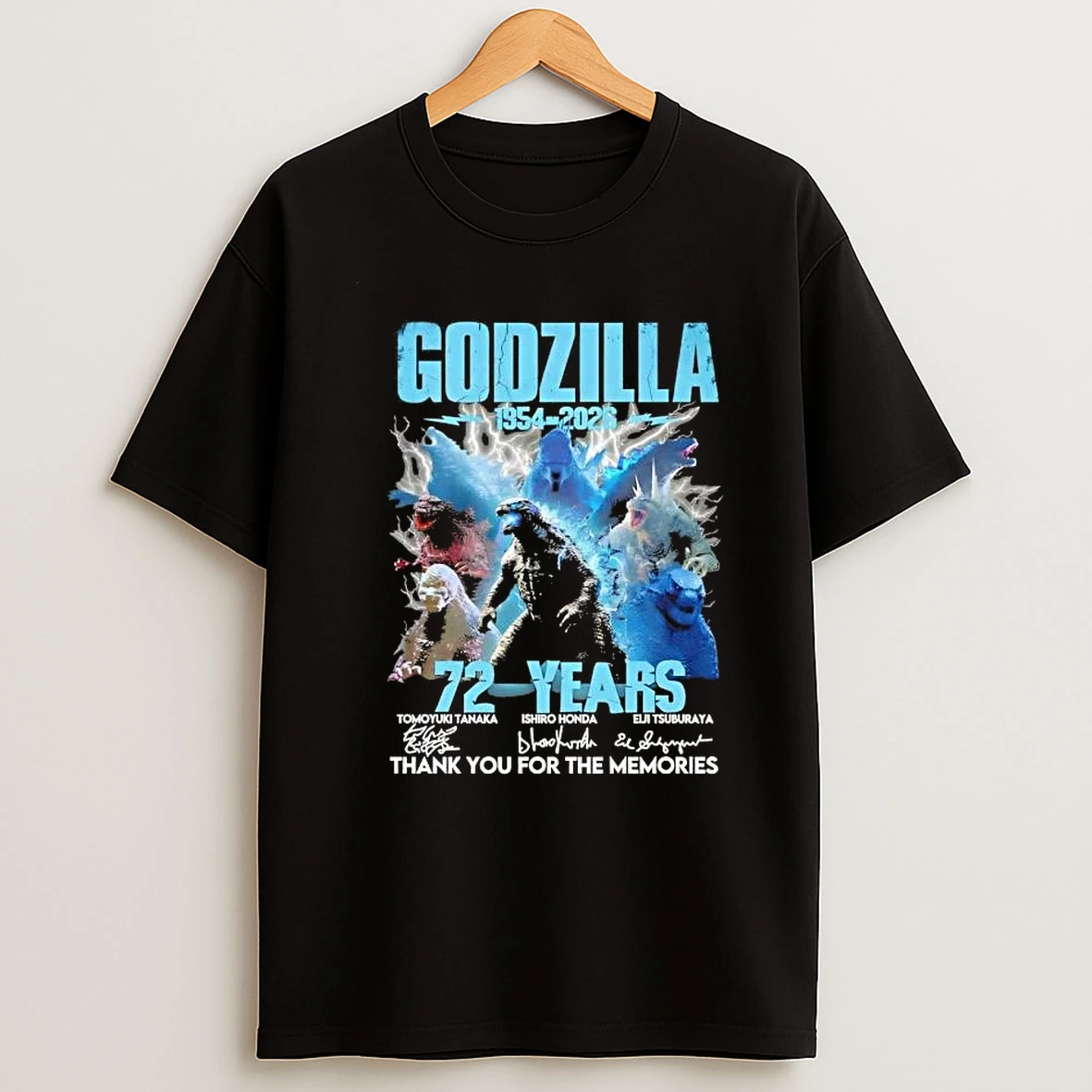 Godzilla 1954 2026 72 Years Thank You For The Memories Signatures Shirts