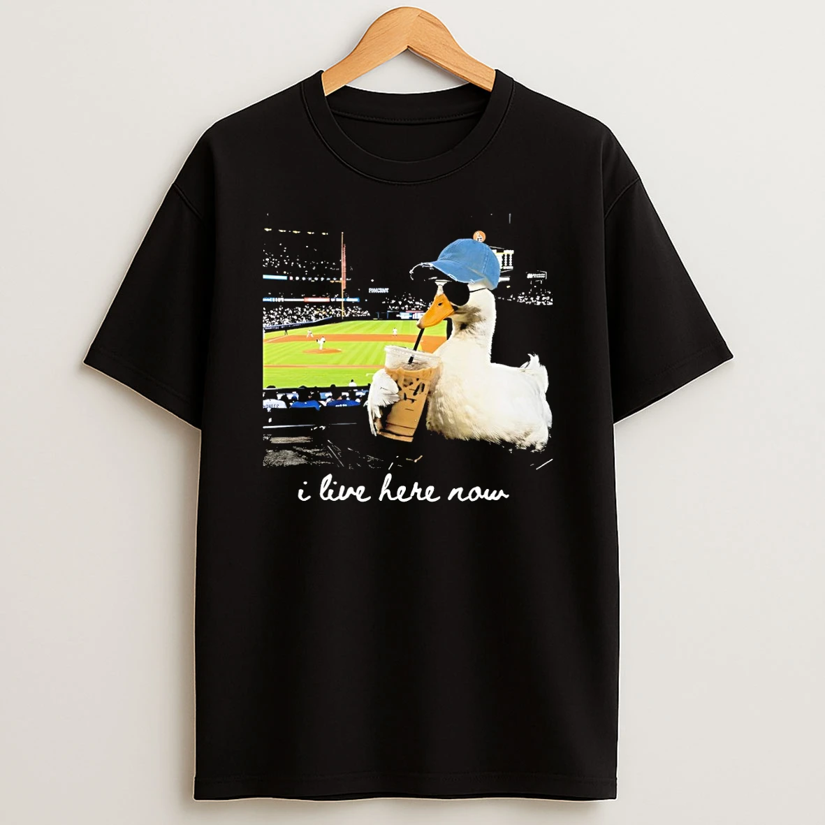 Goose I Live Here Now Baseball Game Day Shirts