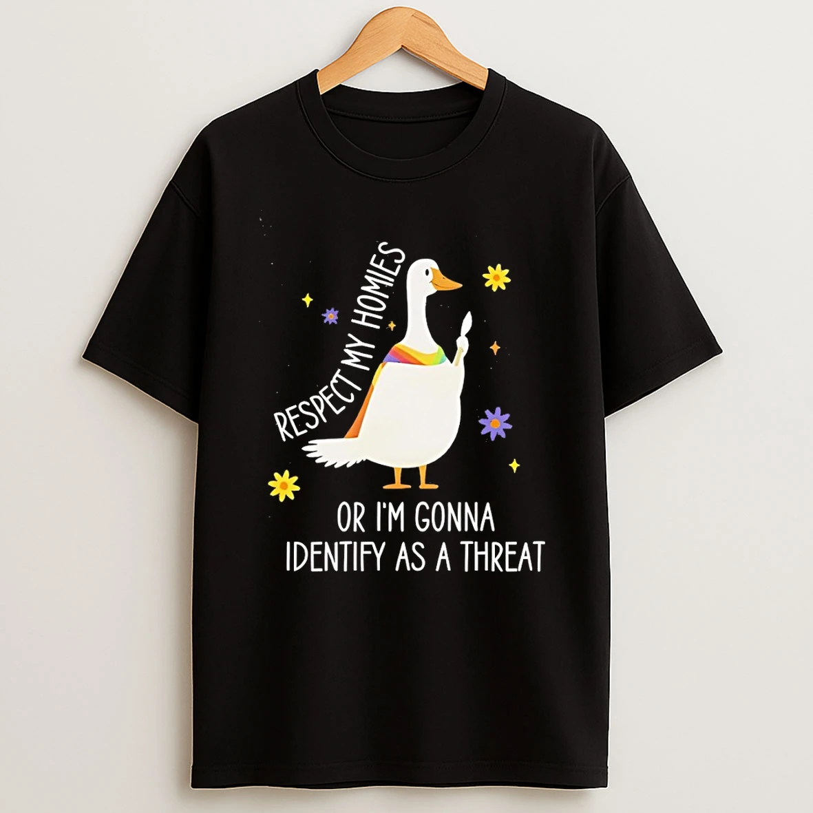Goose Pride Art Respect My Homes Or Im Gonna Identify As A Threat Shirts
