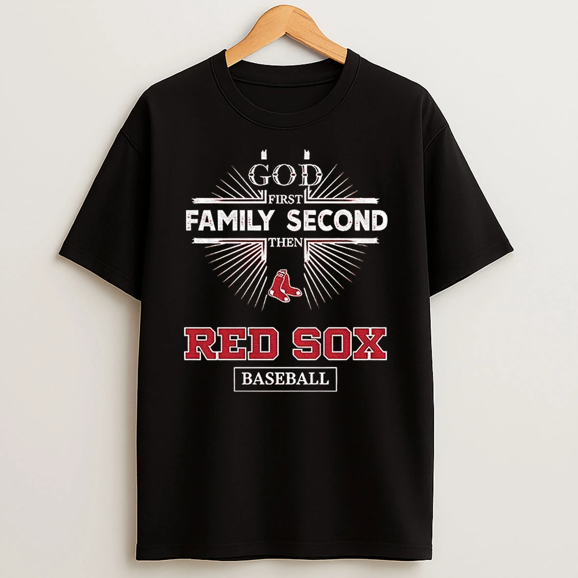 Grezum2h God First Family Second Then Boston Red Sox Baseball Shirts