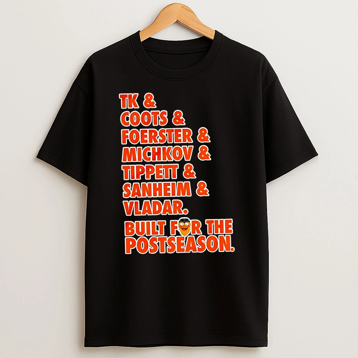 Gritty Philadelphia Flyers Hockey Tk Coots Foerster Michkov Tippett Sanheim Vladar Built For The Postseason Shirts