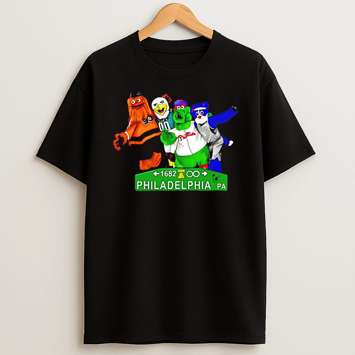 Gritty Swoop Phanatic Franklin The Dog Philly Mascots Philadelphia 1682 Shirts