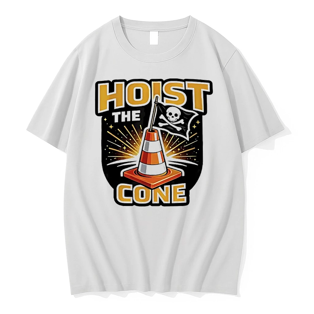 Hoist The Cone Funny Pirate Traffic Cone Shirts