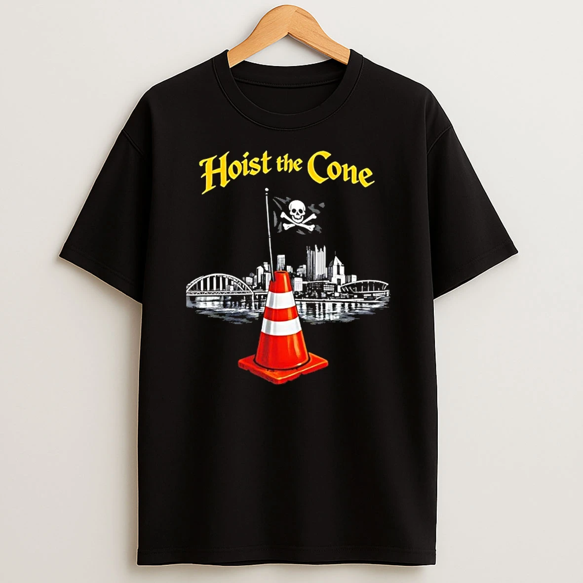 Hoist The Cone Pirates Pittsburgh City Skyline Shirts