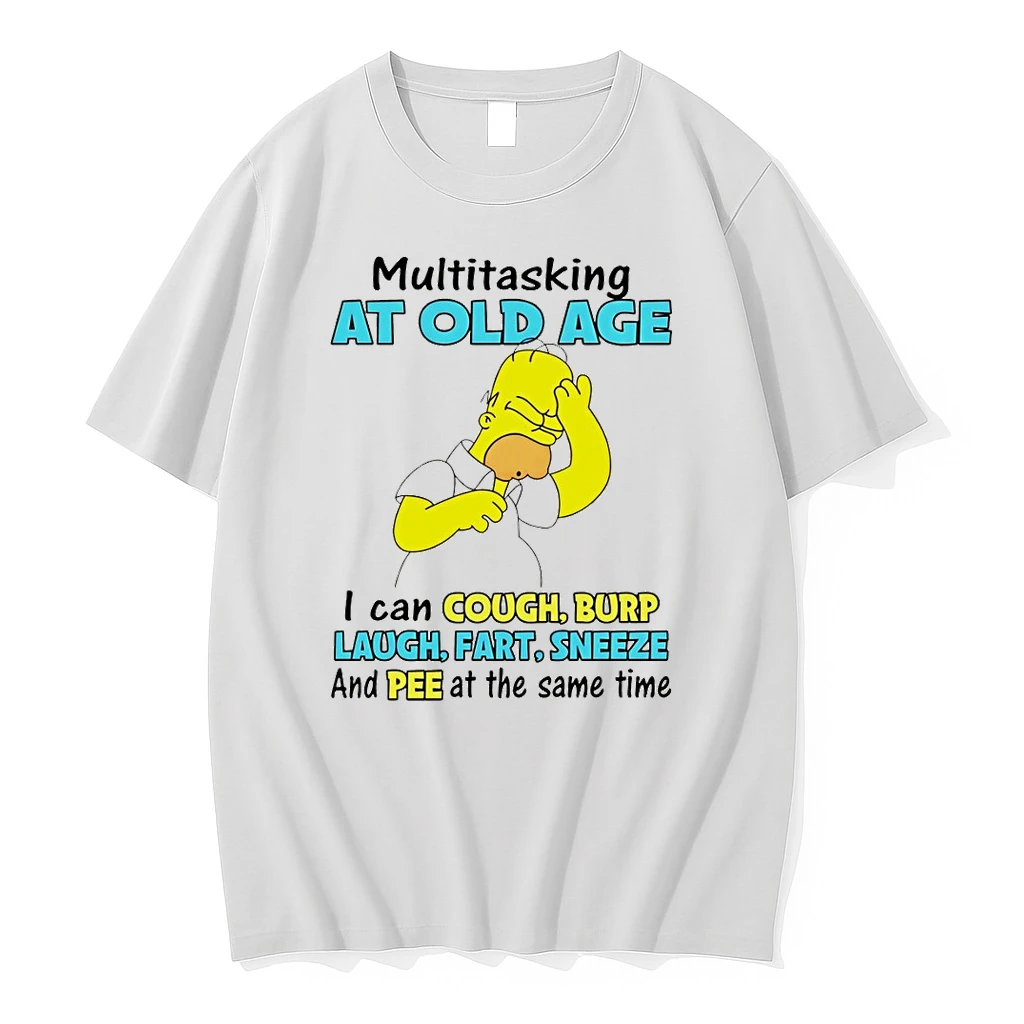 Homer Multitasking Asking At Old Age I Can Cough Burp Laugh Fart Sneeze And Pee At The Same Time Shirts