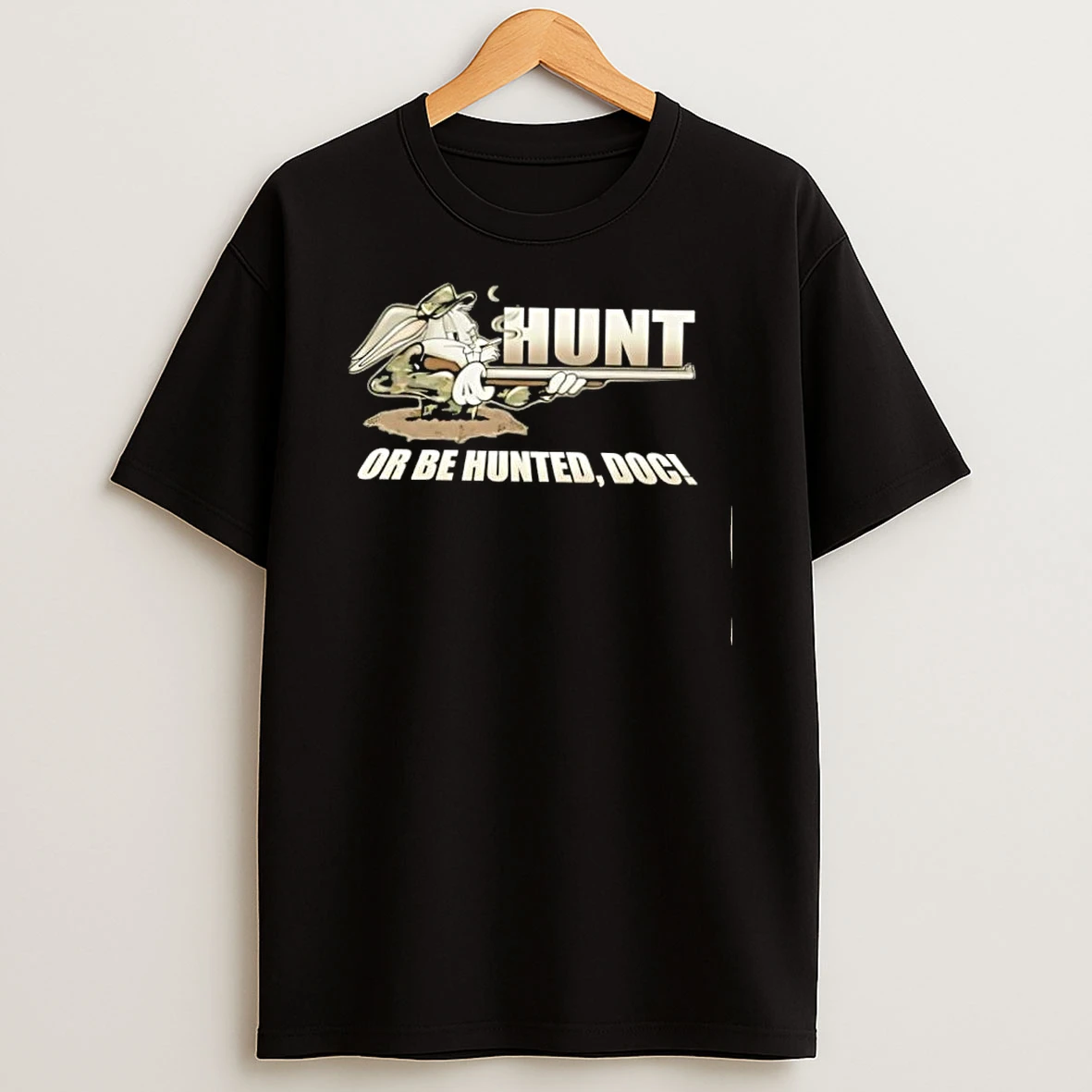 Hunt Or Be Hunted Doc Bugs Bunny Camouflage Hunting Rifle Smoking Shirts