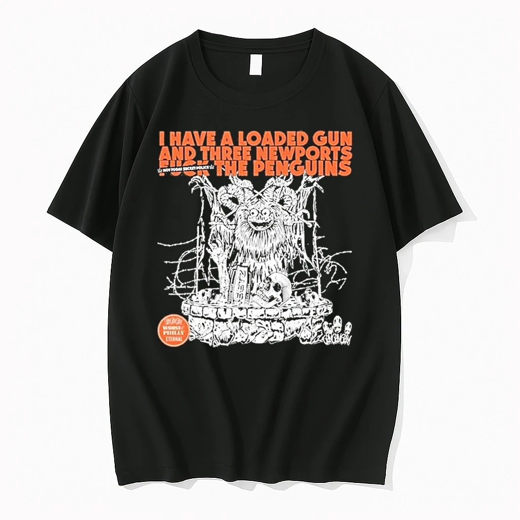 I Have A Loaded Gun And Three Newports Fuck The Penguins Graphic Shirts
