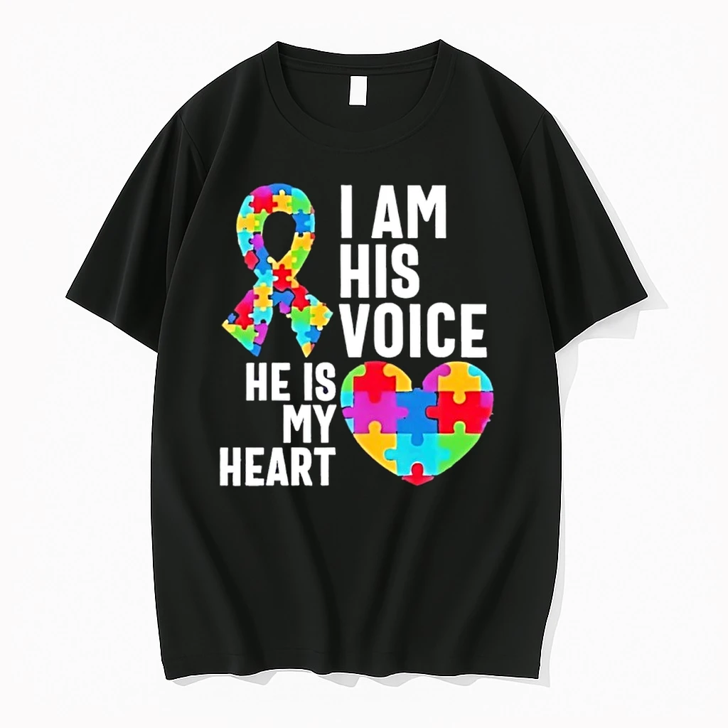 I Am His Voice He Is My Heart Autism Awareness Shirts