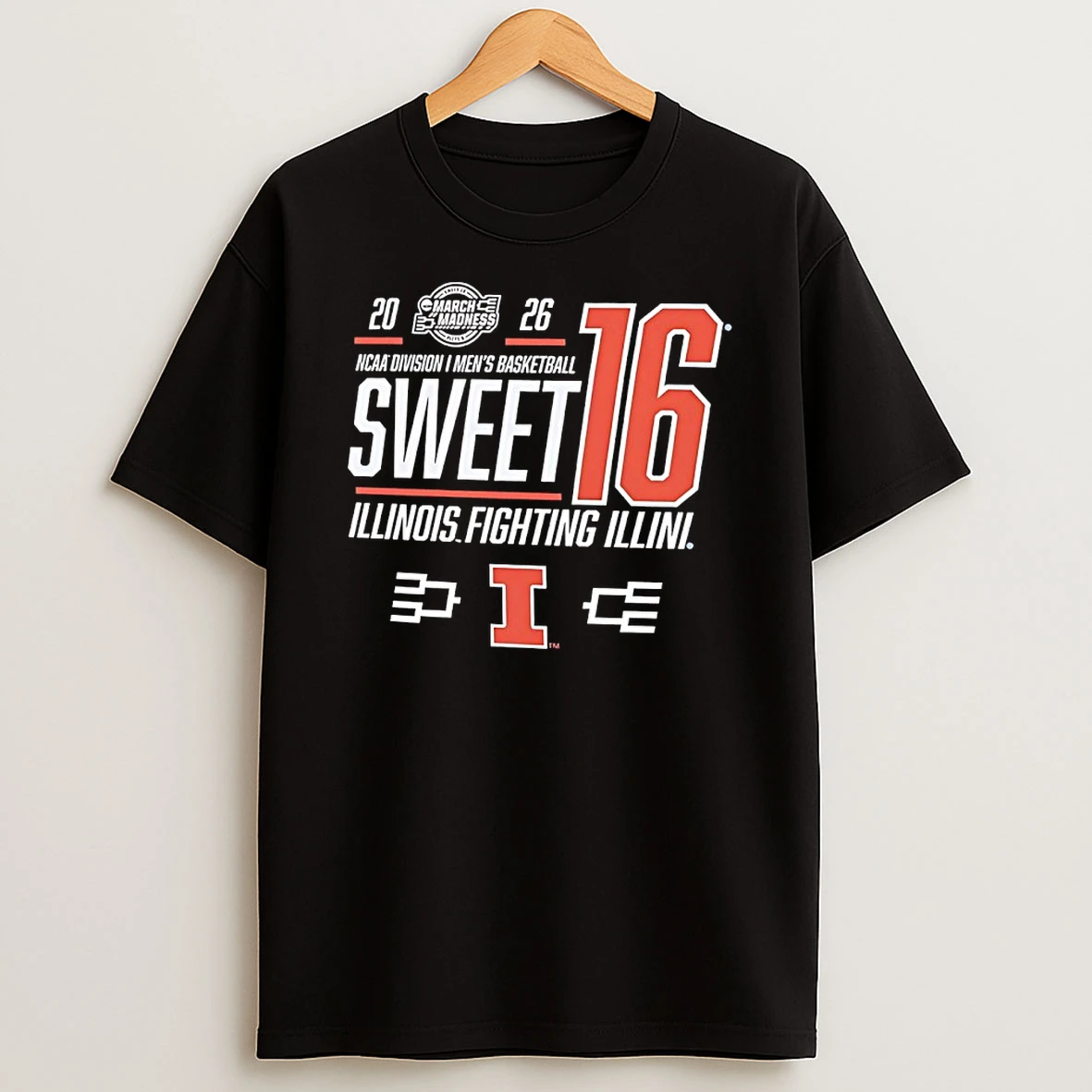 Illinois Fighting Illini 2026 2026 Ncaa Di March Madness Sweet 16 Shirts