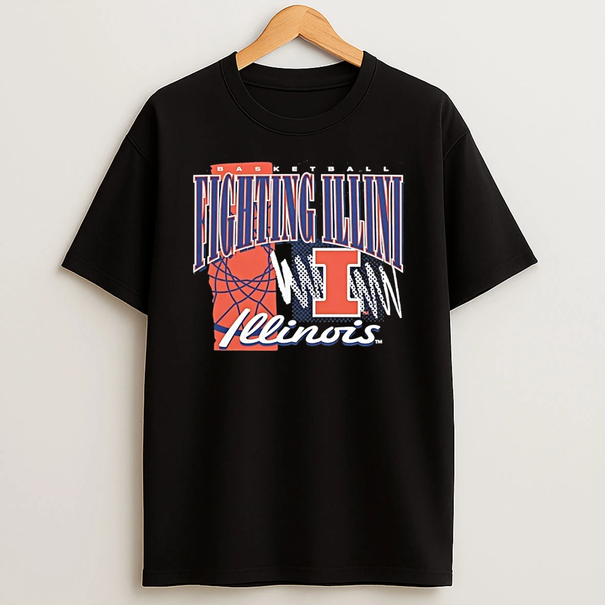 Illinois Fighting Illini Basketball Logo Graphic Shirts