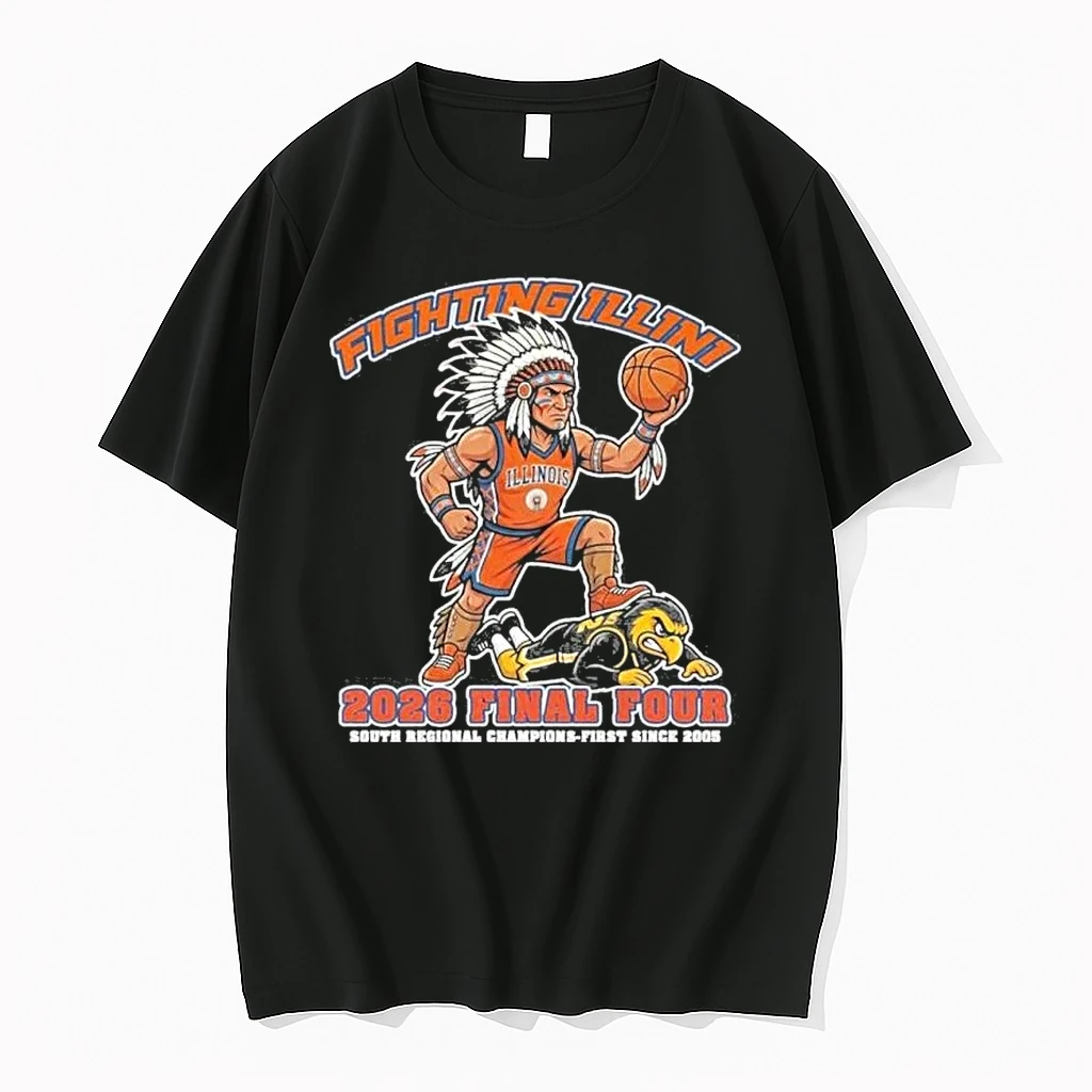 Illinois Fighting Illini Mens Basketball Beat Iowa Hawkeyes 2026 Final Four Regional Champions Shirts