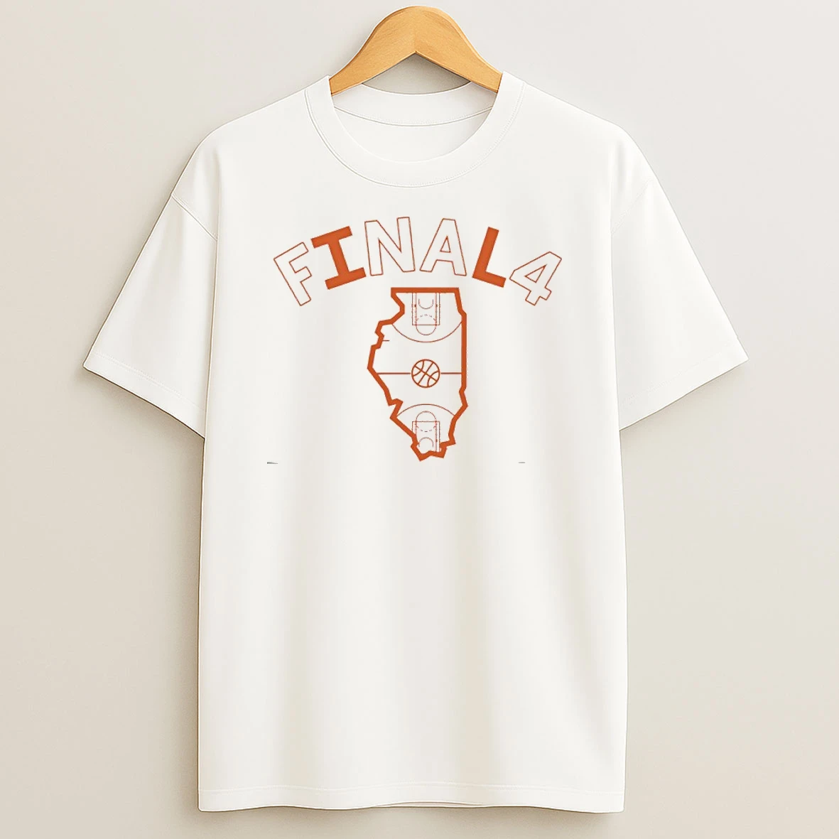 Illinois Fighting Illini Mens Basketball Final 4 Map Shirts