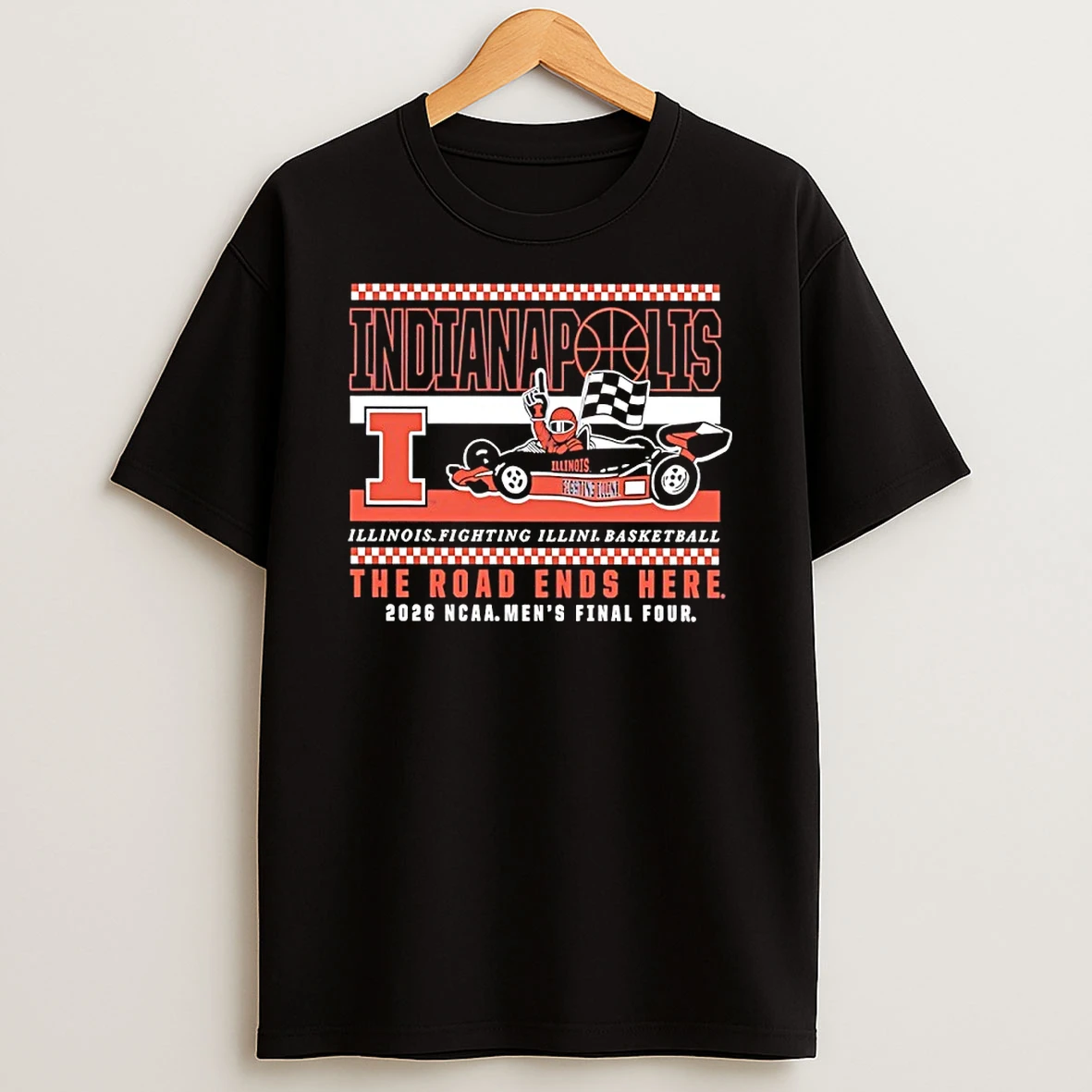 Illinois Fighting Illini The Road Ends Here 2026 Ncaa Final Four Indianapolis Shirts