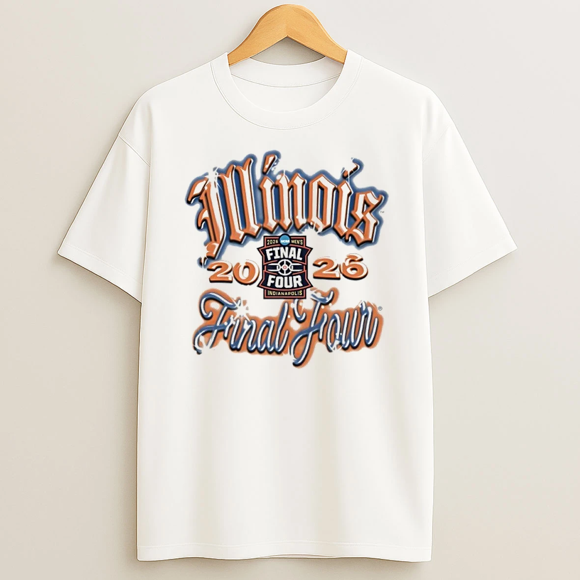 Illinois Mens Basketball 2026 Final Four 90s Airbrush Shirts