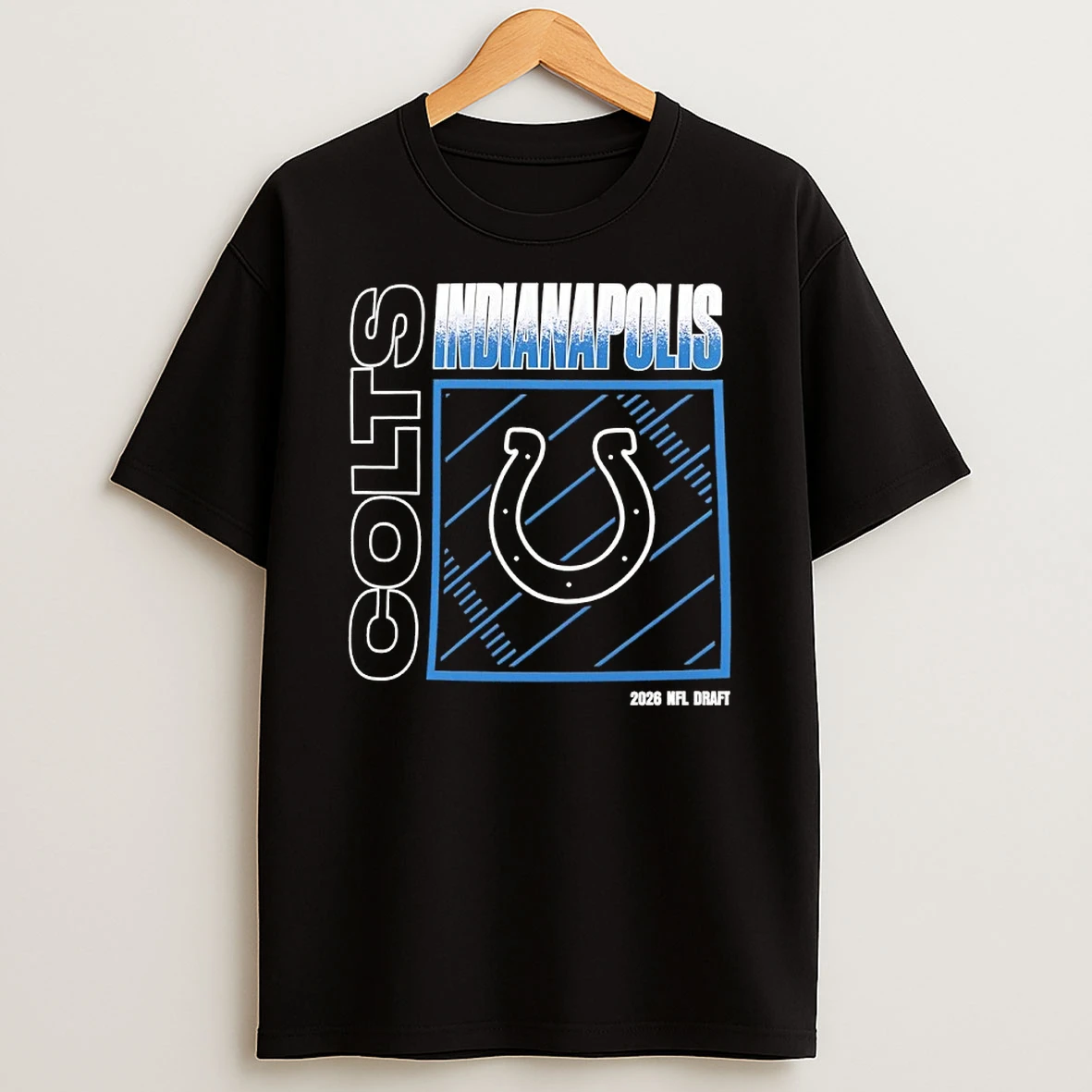 Indianapolis Colts 2026 Nfl Draft Logo Graphic Shirts