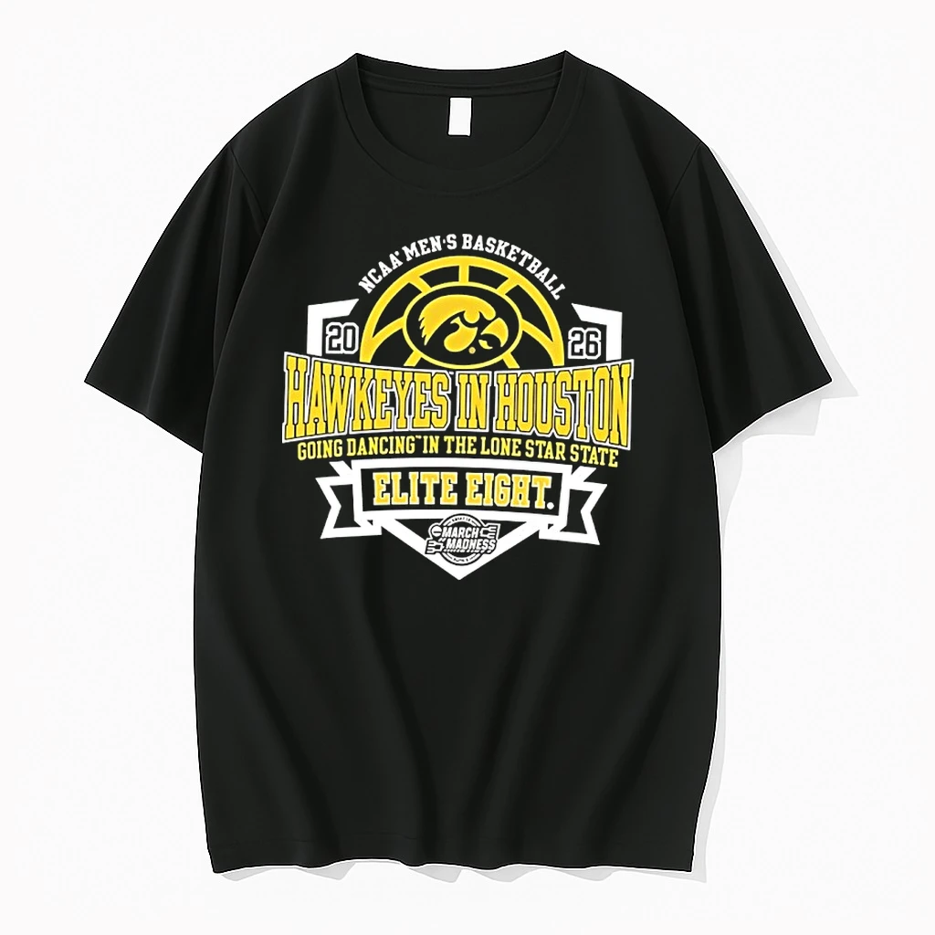Iowa Hawkeyes 2026 Mens Basketball Elite 8 Going Dancing In The Lone Star State Shirts