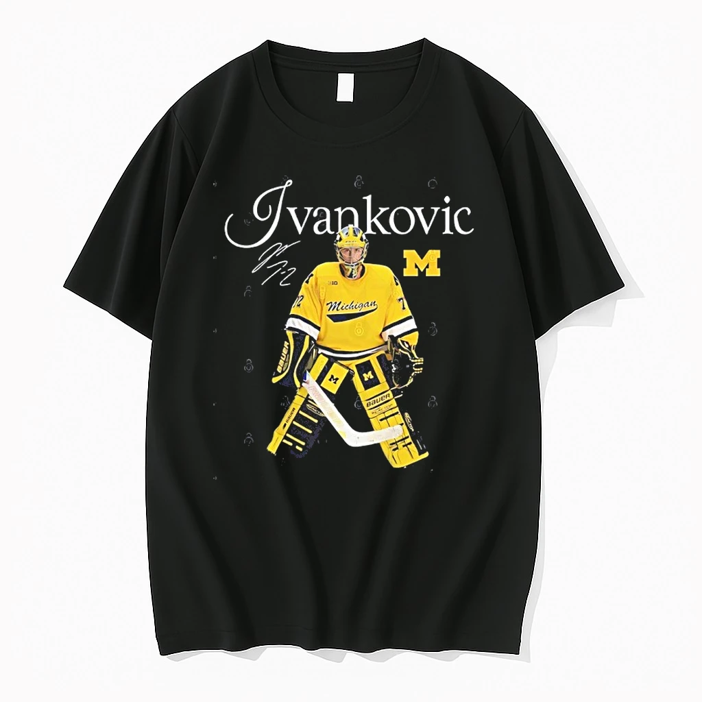 Jack Ivankovic Michigan Wolverines Hockey Signature 2026 Shirts
