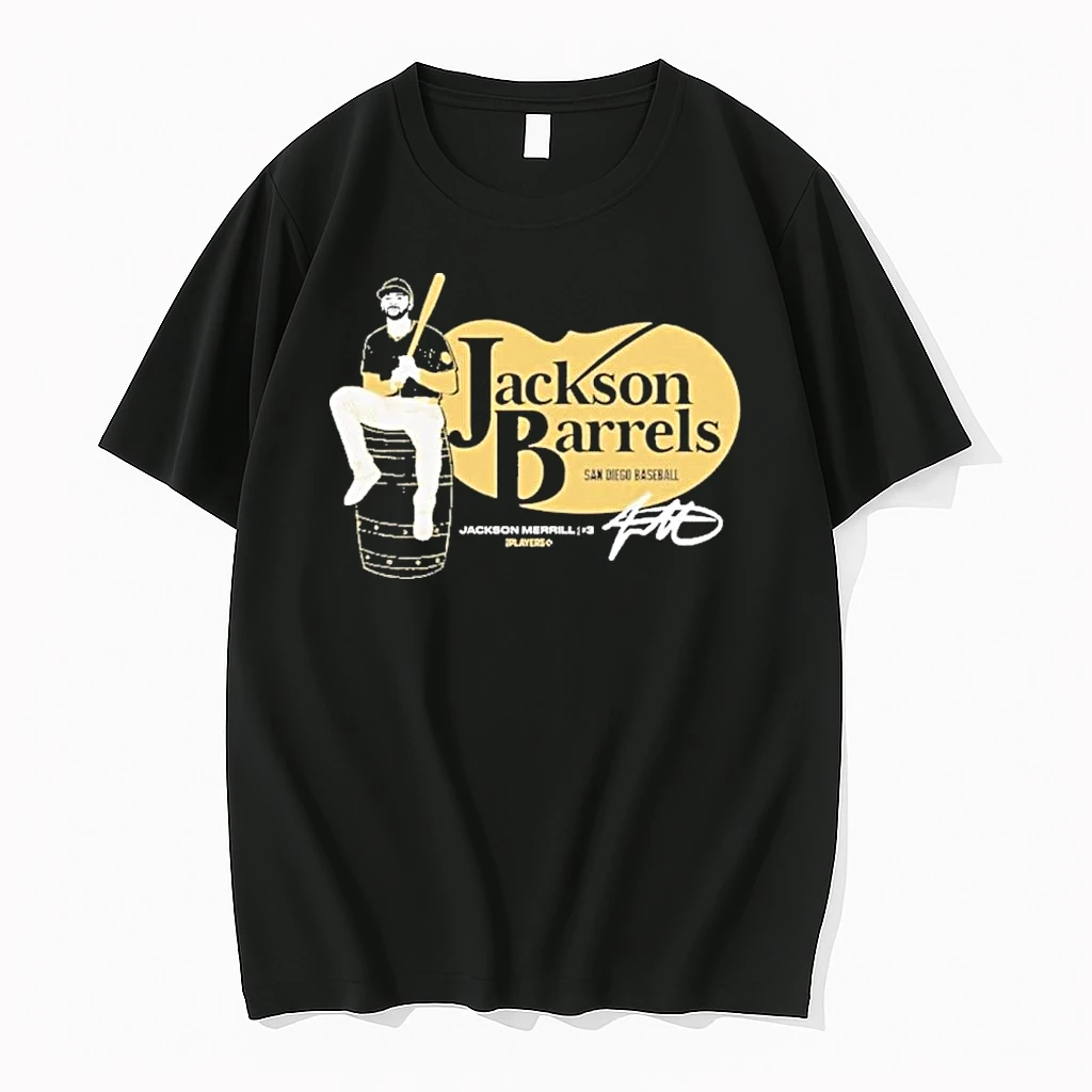 Jackson Merrill San Diego Baseball Jackson Barrels Shirts