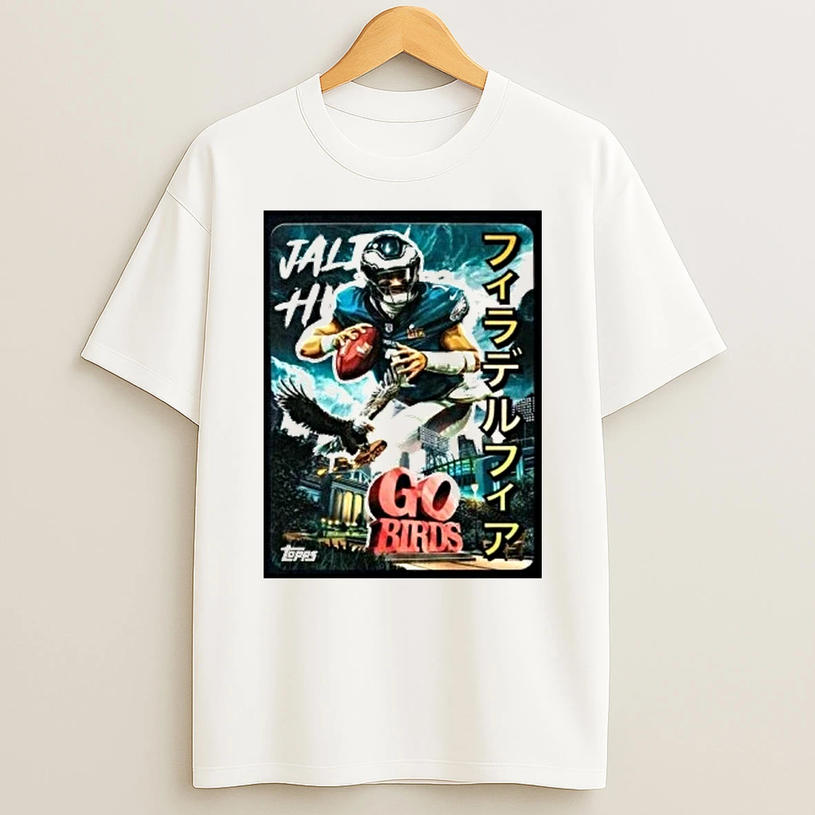 Jalen Hurts Ultra Rare Kaiju Card Topps X Nfl Go Birds Philadelphia Eagles Shirts