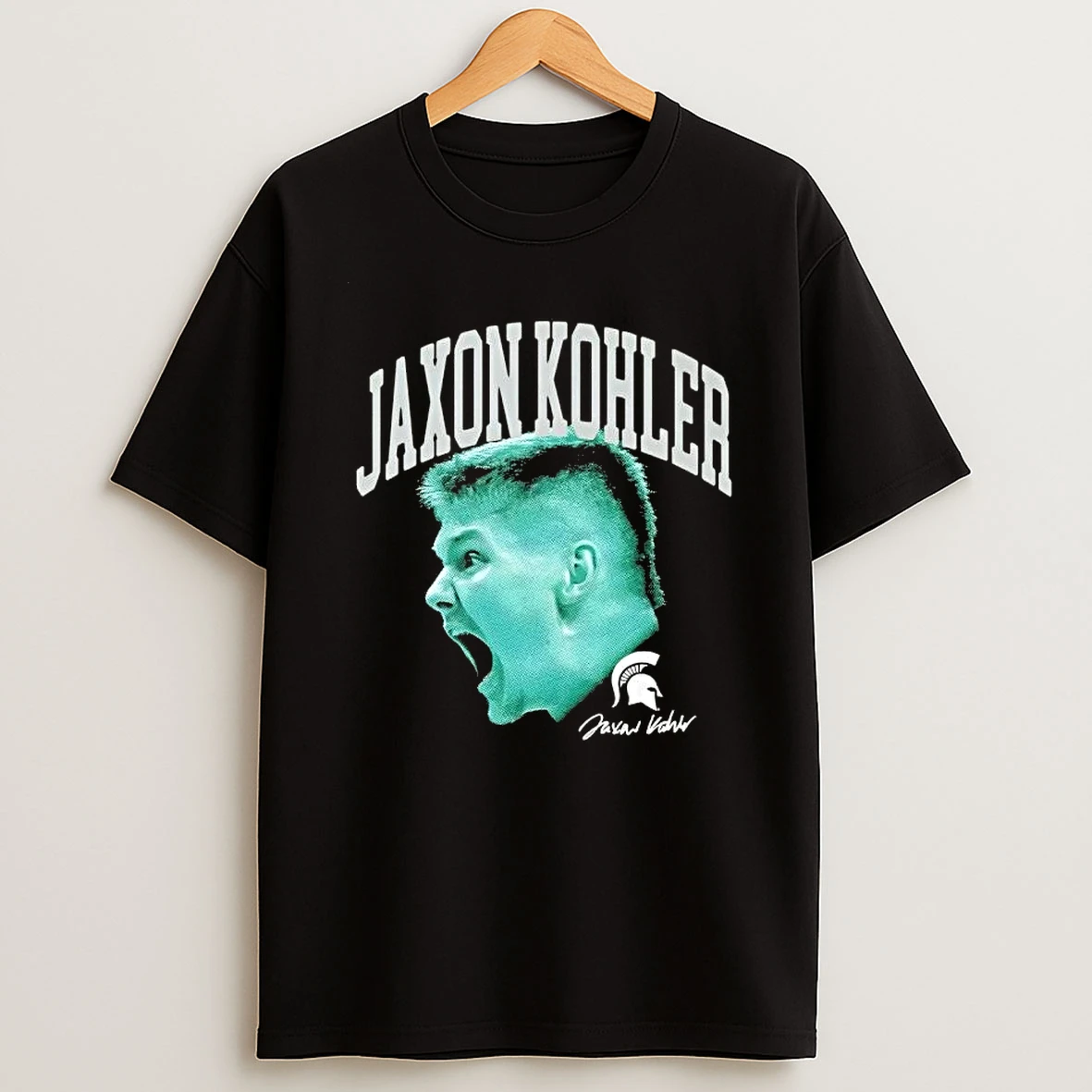 Jaxon Kohler Michigan State Spartans Big Head Forest Green Shirts