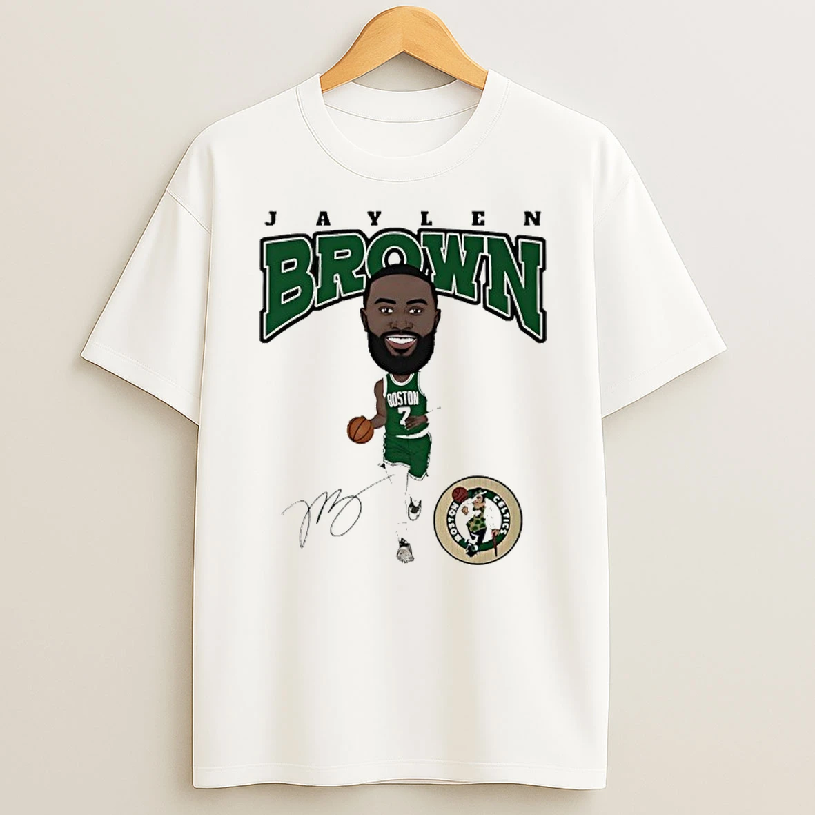 Jaylen Brown Boston Celtics Basketball Signature Caricature Shirts