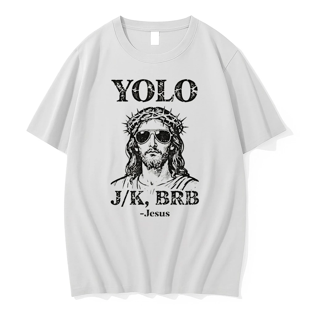 Jesus Yolo Jk Brb Jesus Meme Tee Religious Humor Shirts