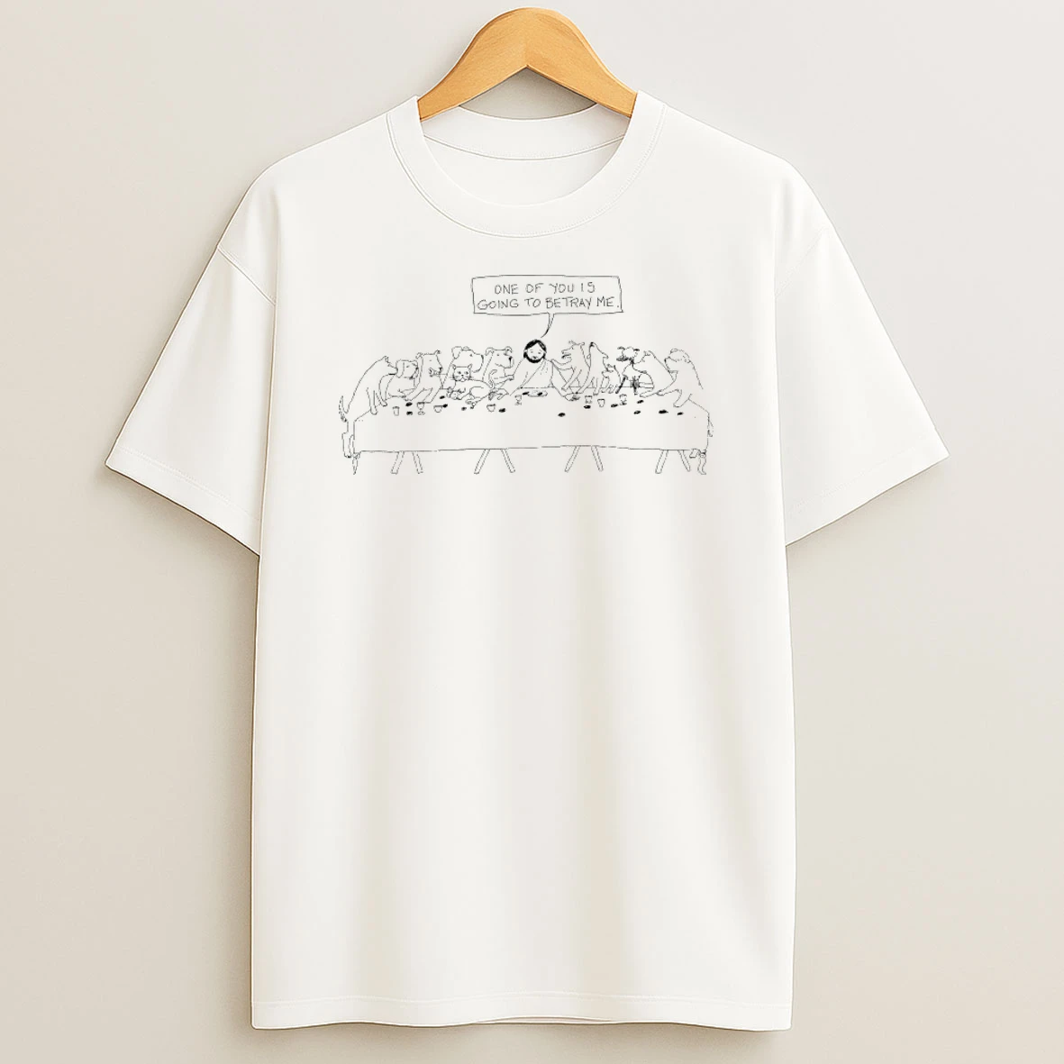 Jesus With Animals One Of You Is Going To Betray Me Shirts