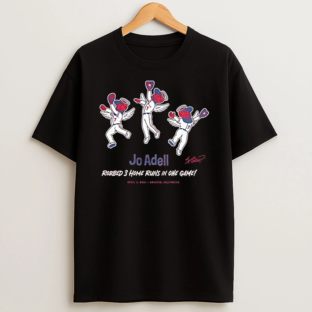 Jo Adell Angel Los Angeles Angels Baseball Robbed 3 Home Runs In One Game Signature Shirts