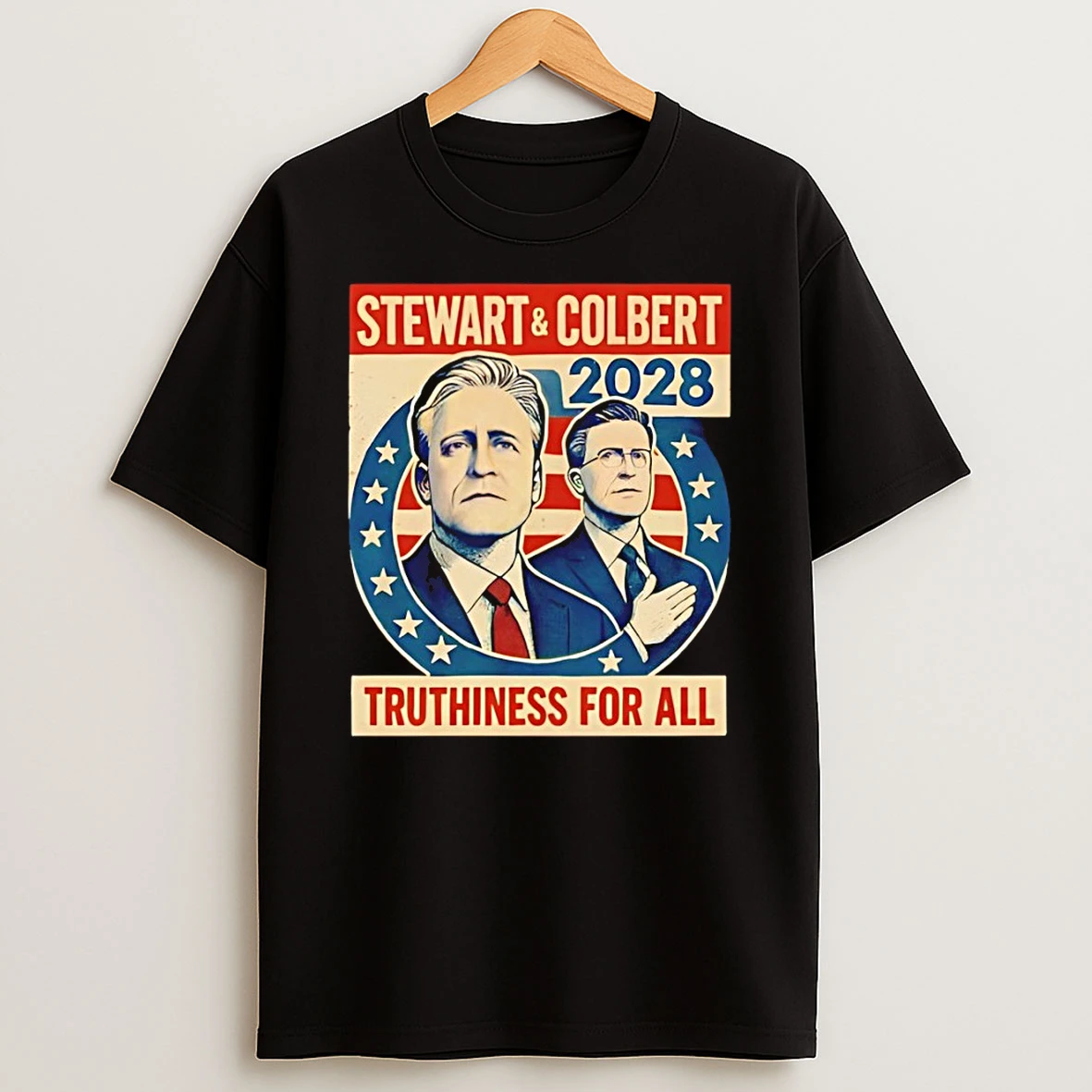 Jon Stewart And Stephen Colbert 2028 Truthiness For All America Shirts