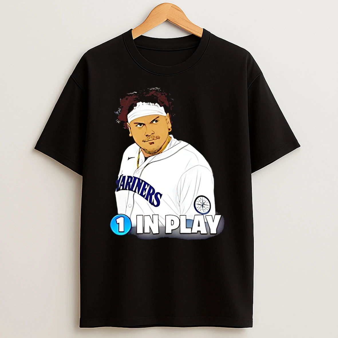 Josh Naylor Cartoon Seattle Mariners Baseball In Play Shirts