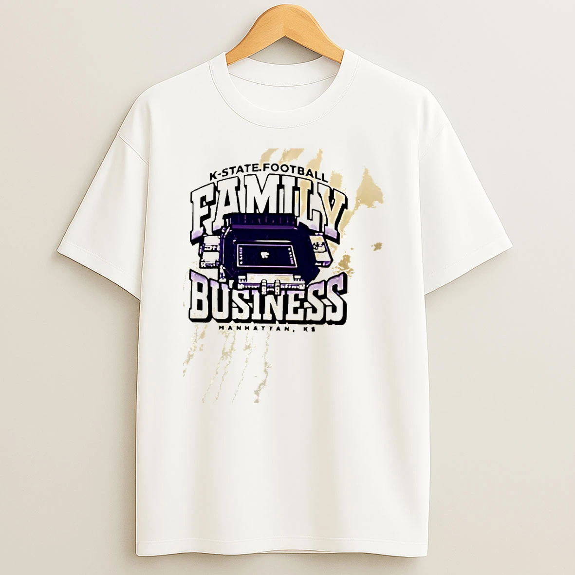 K State Wildcats White Football Stripe The Stadium Shirts