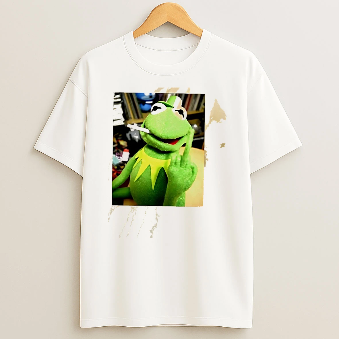 Kermit Frog Cigarette Middle Finger Shirts
