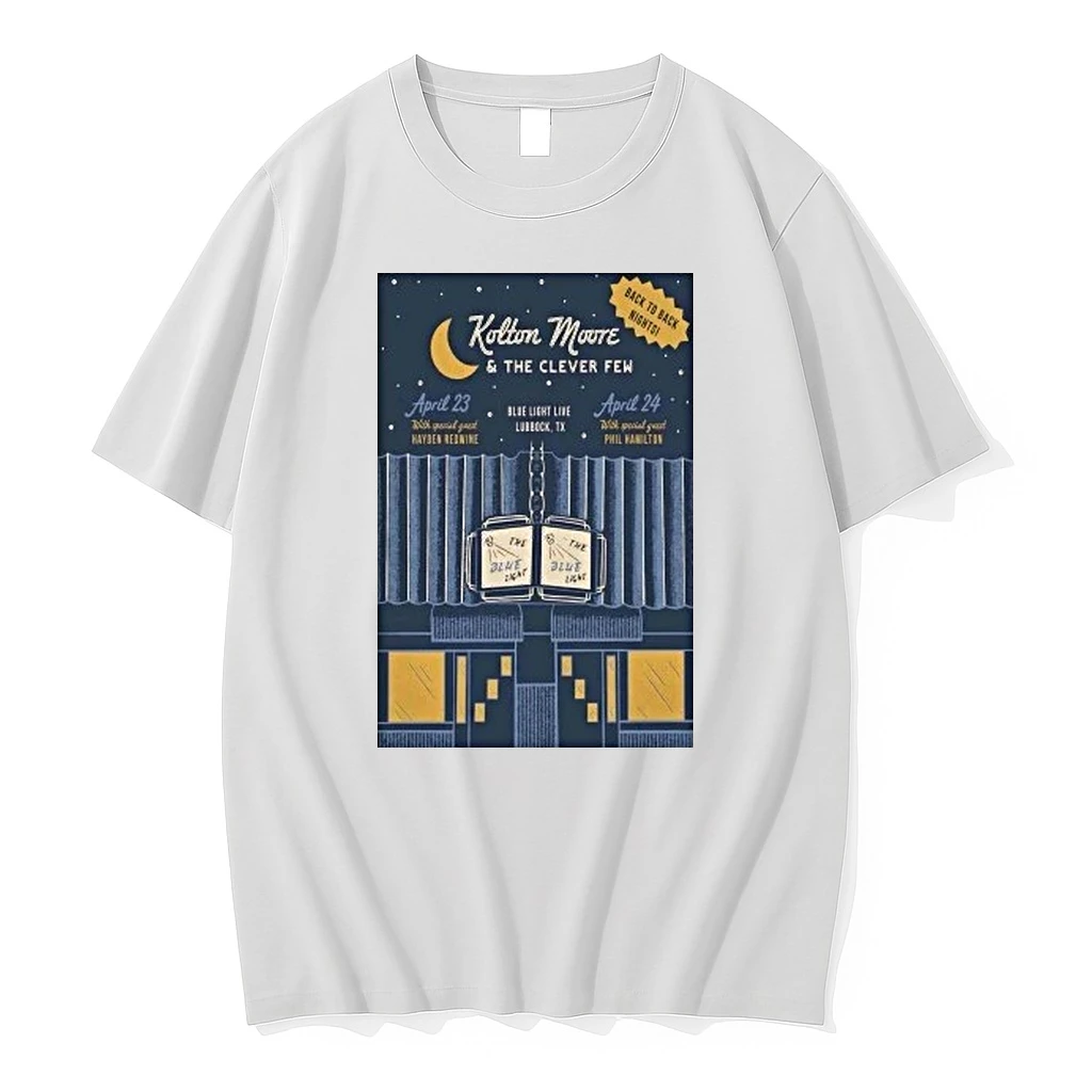 Kolton Moore Apr 23 24 2026 The Blue Light Lubbock Texas Shirts